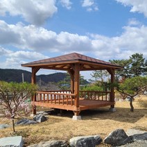 테이블쉼터 사각원두막 3000*3000 140각 난간포함, 밤