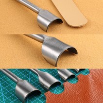 LMDZ 1Ps 가죽 공예 도구 하프 라운드 커터 펀치 수제 벨트 스트랩 3mm-50mm 용 아크 모양, 04 10mm