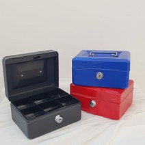 자물쇠 소형금고 미니돈통 수납함 캐쉬박스, 돈통(특대형)_블루, 본상품선택