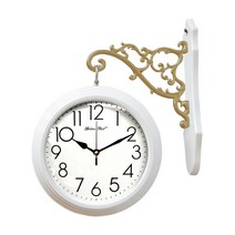 골든벨 [골든벨] m루니 무소음 양면 벽시계 (2종), 1342 화이트