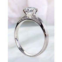3부 다이아 반지 프로포즈 GIA F SI2 웨딩 밴드 무광 노블레스 14K 18K