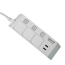 네모탭 디자인 멀티탭 개별형 3구 USB 고속충전 A타입, 1개, 3m