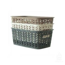 책장바구니헤링본 직사각 바스켓(1호)(색상랜덤)_3546 볼가 누빔 콘티박스, 1