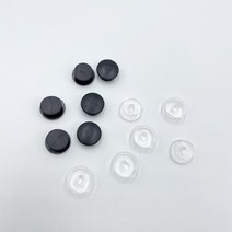 [6개]파츠 버튼 블랙 투명슬리퍼 신발 악세사리 신꾸 신발 장식 꾸미기 diy, 투명