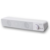 스테레오 컴퓨터 스피커 PC 사운드바 USB 연결, 화이트