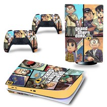 플레이스테이션5 플스5 ps5 GTA 보호필름 듀얼센스 스킨 커버 일러스트 데코 시트지 스티커 방지 핸들, 한개옵션1, AG