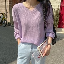 [제작] 솔음 브이넥 니트 64667 빅사이즈 여성의류