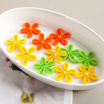 부직포 꽃잎 (10개입) 3cm DIY 장식 소품 재료 FDIYFT, 옐로우