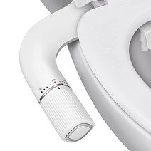 BIGCOW UltraSlim Bidet NonElectric Dual Nozzle (Frontal & Rear Wash) Bidet Attachment for Toilet wi, Chrome