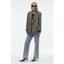 독일 자라 ZARA 더블 브레스티드 오버사이즈 블레이저 - 카키 100026
