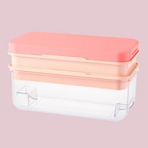 화양년화 푸쉬 얼음트레이 32구/64구 아이스트레이 얼음틀 아이스큐브 각얼음 얼음보관통, 핑크64구 세트, 핑크64구 세트