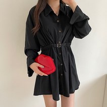 *당일출고* 허리 셔링 벨트 셔츠 원피스 미니 원피스 봄 원피스