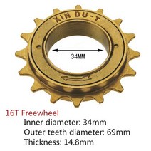 스프라켓 12단 자전거휠 단일 속도 프리 12T 14T 16T 플라이 스프로킷 기어 3 단 액세서리 CZF005, 03 16T