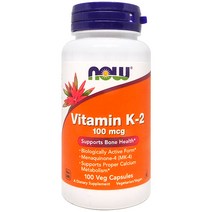 Now Foods 나우 푸드 비타민 K2 K-2 100 mcg 100 야채캡슐, 100정, 1병