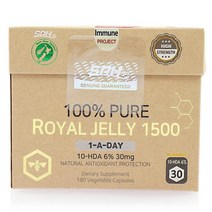 SPH 100% 퓨어 로얄젤리 1 500mg 10HDA 6% 30mg 180캡슐, 1팩, 180정