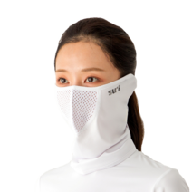 [수이골프 A형] 스포츠 마스크 얼굴 햇빛가리개 골프 등산 조깅 바이크, A-3 유광 화이트, M