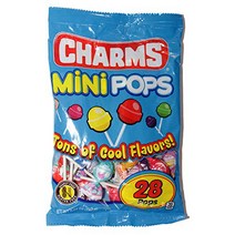 Charms (1) bag Mini Pops Candy Lollipops - Peanut Gluten Free Individually Wrapped - 28 pieces per, 1