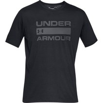 언더아머 남성용 팀 이슈 워드마크 반소매 티셔츠 레드 152764, X-Large, Black (001)/Rhino Gray, Black (001)/Rhino Gray