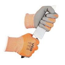 Vgo... 절단 방지 장갑 ANSI A3 손 보호 라텍스 고무 코팅 원예 및 작업 2쌍사이즈 XL 블루 RB2148HY USA 미국, X-Large_10 Pairs - Orange - A3, 10 Pairs - Orange - A3_X-Large