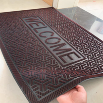 웰컴 현관 발매트 고무 입구 발판 매트 미끄럼방지, 3)블랙네이비 90cm×60cm