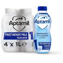 Aptamil 1 First Infant Baby Milk Liquid 앱타밀 퍼스트 1세 베이비 액상 분유 1L 4개