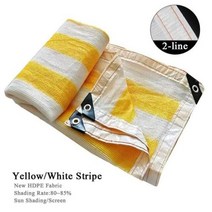 조립식수영장그늘막 컨테이너 간이 야외 수영장 스트라이프 햇빛 가리개 그물 차양 자동차 천막 정원 그늘 메쉬 자외선 차단 캐노피, Yellow Stripe-2Line+1x8m