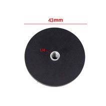 마그네틱 자석 자동차 흡입 컵베이스 직경 66mm 43mm 1/4 quot삼각대 어댑터 볼 헤드 고프로 DV 조명 카메라 포켓 짐벌 전화, 04 D43mm 1 4 Hole_01 AUTO