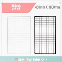 와니미니진열대 인테리어 철망 휀스, 검정 450X1800mm
