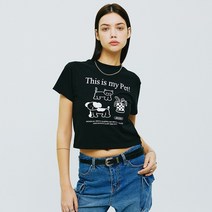 앤커버 디스 이즈 마이 펫 티셔츠-블랙 - BLACK 149330