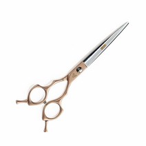 흑조 베이직 민가위 6.5인치 7인치 애견 강아지 미용가위 셀프미용 전문가용, 크림 골드