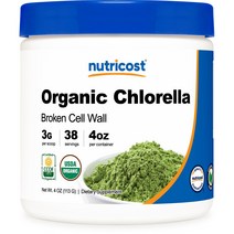 뉴트리코스트 클로렐라 브로큰 셀 월 파우더 글루텐 프리, 114g, 1개