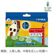 리라 그루브 트리플 원 12색 세트 크레용 색연필 수채화용 색연필 구입 금액별 특전 있음 정규품 오가닉