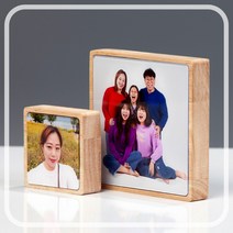 고급 멀바우 고무나무 미니액자 추모액자 납골당액자 가능, (직사각)7x10cm