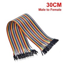 레귤레이터 듀폰 라인 10cm 20cm 30cm 40pin 남성-남성 + 남성-여성 및 여성-여성 점퍼 와이어 arduino diy 키트용 듀폰 케이블, 30cm 남성에서 여성으로