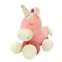 miYim 오가닉애착인형 요가테일 아기 선물, 퍼플포니 유니콘 애착인형