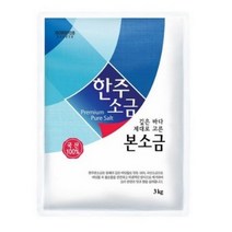 한주소금 국산 정제염 100%, 3kg, 4개