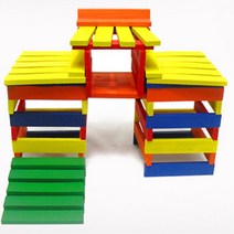 남아 전용미술 4색 카프라 원목블록 만들기교구 성취감 초등학생