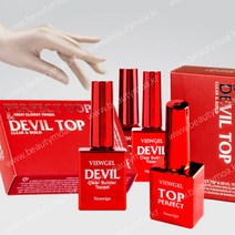 뷰젤 데빌탑젤 + 퍼팩트 탑젤 6월 행사 고광택 고점도 고강도 롱수명 빌더젤 오버레이 마무리젤 2종세트 낱개, 데빌탑젤/1EA만 필요한분