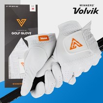 [볼빅정품] VAJB 베이직 여성 양손 골프장갑(양피), 베이직(화이트오렌지/20호)