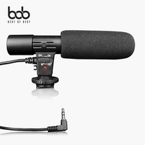 입체 고감도 3.5MM 외장마이크 MIC-01 GoPro 호환비긴스윗, MIC_01_블랙