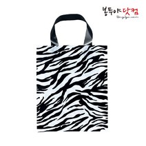 봉투야닷컴 루프백 M-3호 (29x39+6cm) 50장 비닐쇼핑백, 지브라