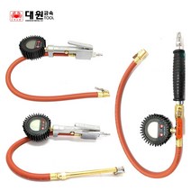 대원금속 디지털 타이어게이지 모음 일반용 집게굿지 중기용 220psi 국산 공기압측정기, DW-101DA(집게형)
