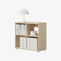 한샘 플롯 책장 2단 80x40cm 컬러 택1, 내추럴오크(B)