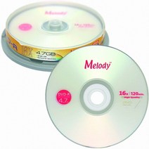 멜로디 DVD-R 4.7GB 16x 케익 (10장) 공디스크, 선택없음