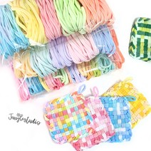 [정글스튜디오] 먼지없는 양말목 Mix컬러 55가지 프리미엄 편직 양말목공예 재료, 5색구성_핑크 5색