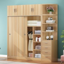 옷장정리함 옷장수납함 슬라이딩 도어 옷장 800 1200 1600 화이트 원목, 조립형, 120x180x50 웜화이트