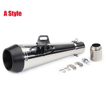 범용 바이크 오토바이 배기 파이프 M4 이스케이프 모토 GP 머플러 스쿠터 크로스 핏 먼지 자전거 ATV 300cc, 01 A Style