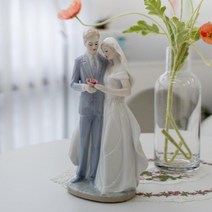 웨딩 부부 도자기 야드로 장식 인형 신혼 집들이 선물 피겨린 테이블 앤틱 소품