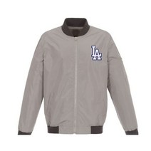 남성 로스엔젤러스 다저스 JH Design Gray Lightweight Nylon 봄버 자켓 L