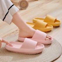 삭스판다 소프트 쿠션 슬리퍼 거실화 1+1, 핑크(여)1P+노랑(여)1P